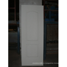 Белый грунтованный отлитая в форму HDF кожа двери (обшивки двери)